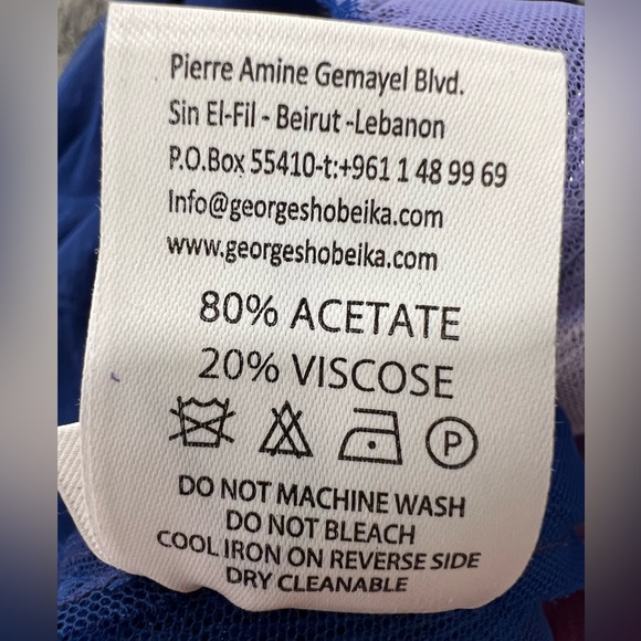 GEORGES HOBEIKA Multicolor Beaded Tulle Sleeveless Train Gown Maxi Dress - Picture 12 of 13